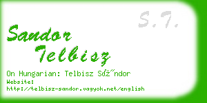 sandor telbisz business card